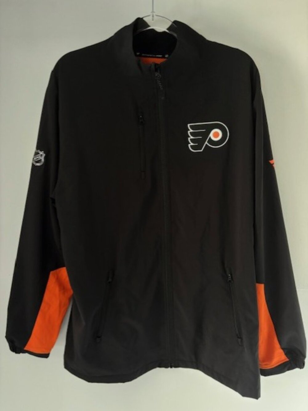 Philadelphia Flyers Fanatics Authentic Pro Full Zip Jacket Men’s L Black Orange